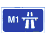 Motorway Begins road sign